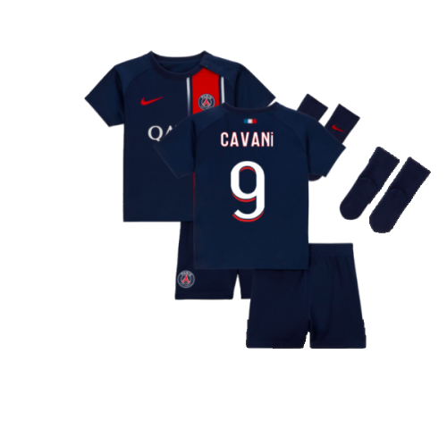 2023-2024 PSG Home Infants Baby Kit (Cavani 9)