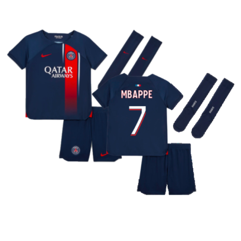 2023-2024 PSG Home Mini-Kit (Mbappe 7)