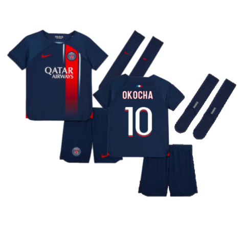 2023-2024 PSG Home Mini-Kit (Okocha 10)