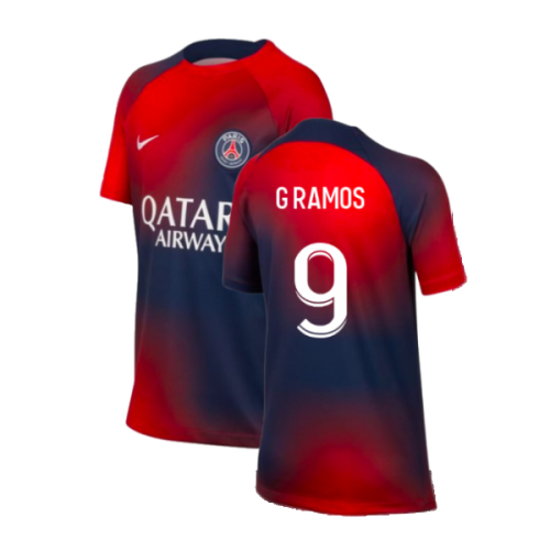 2023-2024 PSG Pre-Match Shirt (Midnight Navy) - Kids (G Ramos 9)