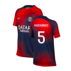 2023-2024 PSG Pre-Match Shirt (Midnight Navy) - Kids (Marquinhos 5) 2023-2024 PSG Pre-Match Shirt (Midnight Navy) - Kids (Marquinhos 5)