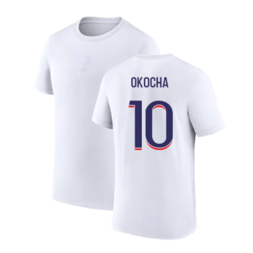 2023-2024 PSG Premium Essentials T-shirt (White) (Okocha 10)