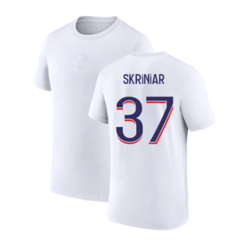 2023-2024 PSG Premium Essentials T-shirt (White) (Skriniar 37)