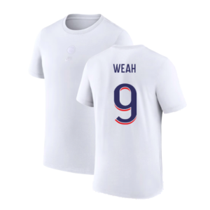 2023-2024 PSG Premium Essentials T-shirt (White) (Weah 9)