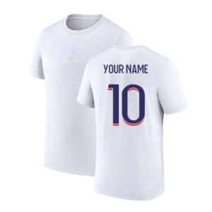 2023-2024 PSG Premium Essentials T-shirt (White) (Your Name)