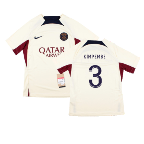 2023-2024 PSG Strike Dri-Fit Training Shirt (Cream) - Kids (Kimpembe 3)