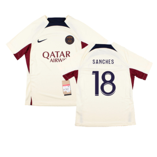 2023-2024 PSG Strike Dri-Fit Training Shirt (Cream) - Kids (R Sanches 18)