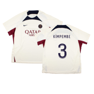 2023-2024 PSG Strike Dri-Fit Training Shirt (Cream) (Kimpembe 3)