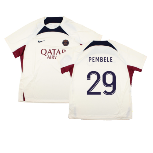 2023-2024 PSG Strike Dri-Fit Training Shirt (Cream) (Pembele 29)