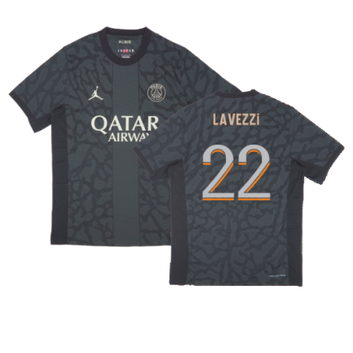 2023-2024 PSG Third Authentic Players Shirt (Lavezzi 22)