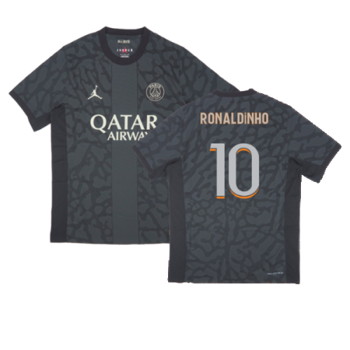 2023-2024 PSG Third Authentic Players Shirt (Ronaldinho 10)