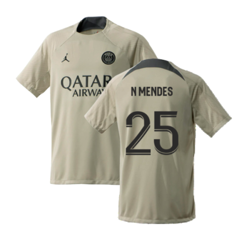 2023-2024 PSG Training Shirt (Stone) (N Mendes 25)