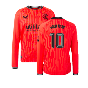 2023-2024 Rangers Away Goalkeeper LS Shirt (Hot Coral) - Kids