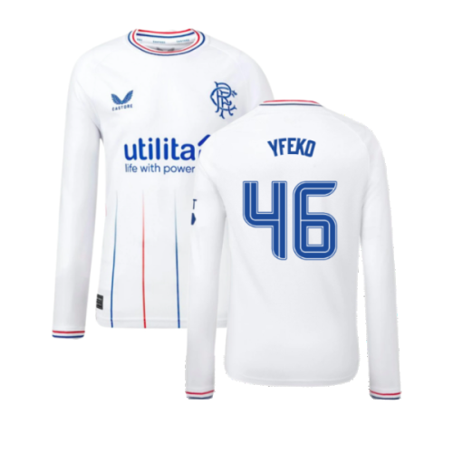 2023-2024 Rangers Away Long Sleeve Shirt (Kids) (Yfeko 46)