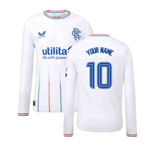 2023-2024 Rangers Away Long Sleeve Shirt (Kids) (Your Name)