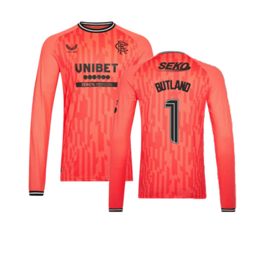 2023-2024 Rangers Away LS Goalkeeper Shirt (Hot Coral) (Butland 1)