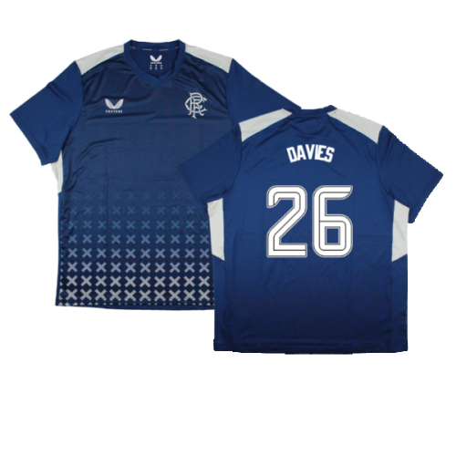 2023-2024 Rangers Coaches Match Day Tee (Blue) (Davies 26)