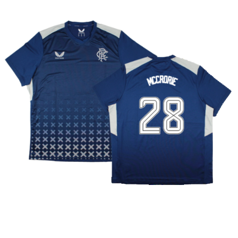 2023-2024 Rangers Coaches Match Day Tee (Blue) (McCrorie 28)