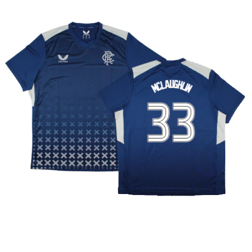 2023-2024 Rangers Coaches Match Day Tee (Blue) (McLaughlin 33)