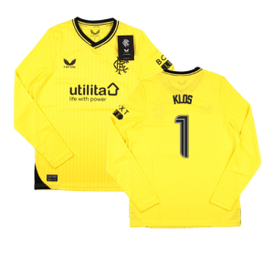 2023-2024 Rangers Home Goalkeeper LS Shirt (Yellow) - Kids (Klos 1) 2023-2024 Rangers Home Goalkeeper LS Shirt (Yellow) - Kids (Klos 1)
