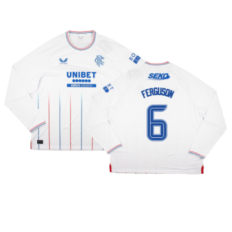 2023-2024 Rangers Long Sleeve Away Shirt (Ferguson 6)