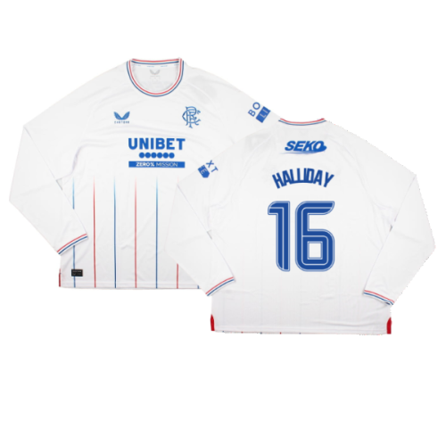 2023-2024 Rangers Long Sleeve Away Shirt (Halliday 16)