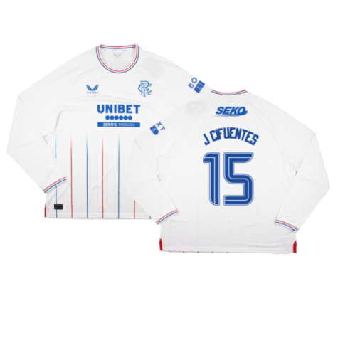 2023-2024 Rangers Long Sleeve Away Shirt (J Cifuentes 15)