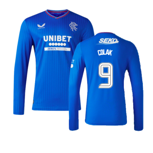 2023-2024 Rangers Long Sleeve Home Shirt (Colak 9)