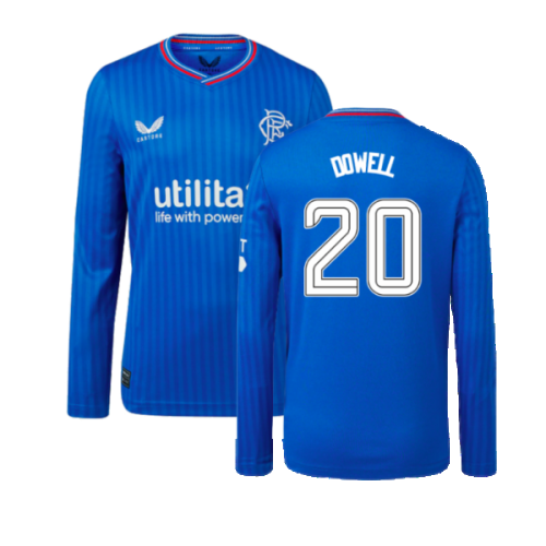 2023-2024 Rangers Long Sleeve Home Shirt (Kids) (Dowell 20)