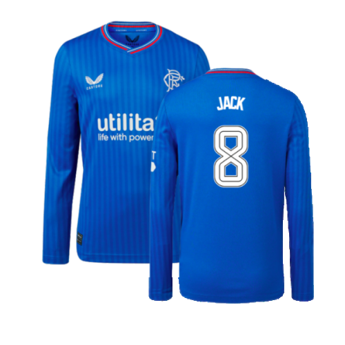 2023-2024 Rangers Long Sleeve Home Shirt (Kids) (Jack 8)