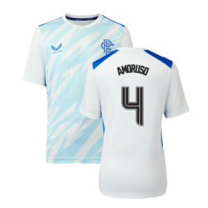 2023-2024 Rangers Players Match Day Home Tee (White) - Kids (Amoruso 4)