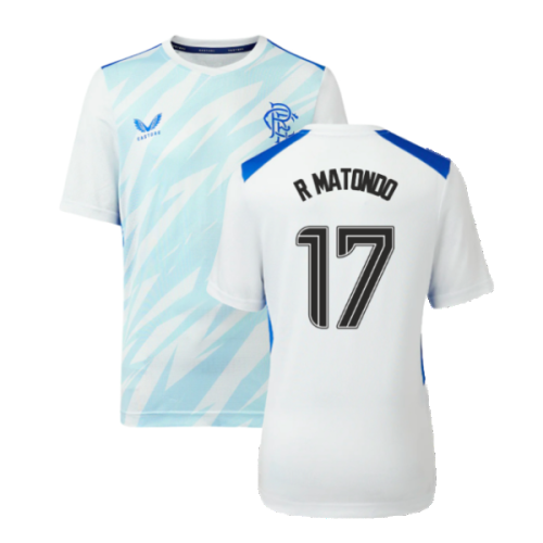 2023-2024 Rangers Players Match Day Home Tee (White) - Kids (R Matondo 17)