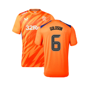 2023-2024 Rangers Players Third Match Day Tee (Orange) (Goldson 6)