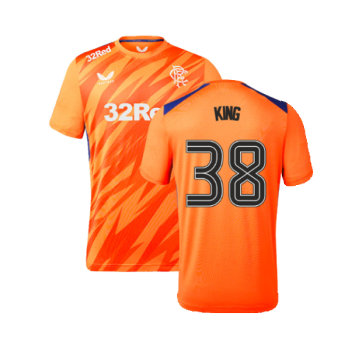 2023-2024 Rangers Players Third Match Day Tee (Orange) (King 38)