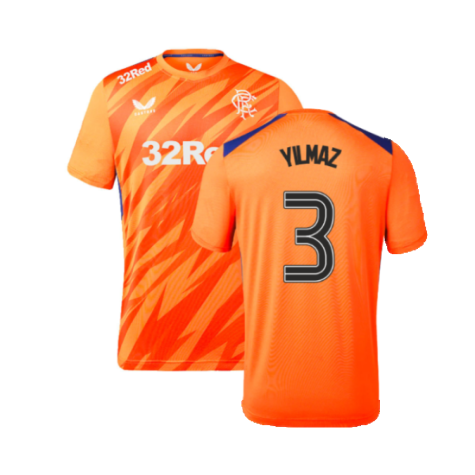 2023-2024 Rangers Players Third Match Day Tee (Orange) (Yilmaz 3)