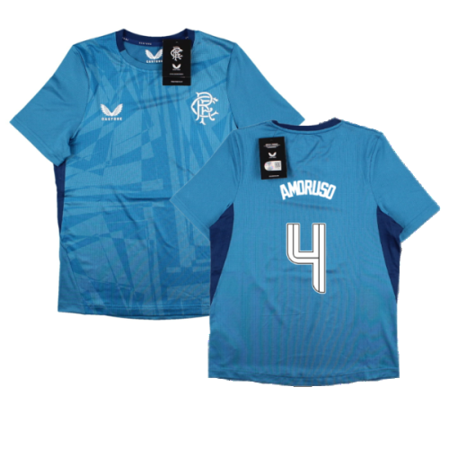 2023-2024 Rangers Players Training Tee (Deep Water) - Kids (Amoruso 4)