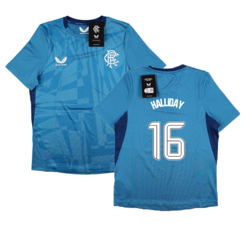 2023-2024 Rangers Players Training Tee (Deep Water) - Kids (Halliday 16)