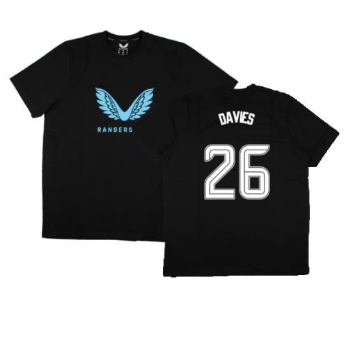 2023-2024 Rangers Players Travel Logo Tee (Black) (Davies 26)