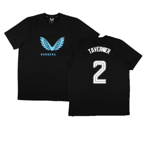 2023-2024 Rangers Players Travel Logo Tee (Black) (Tavernier 2)