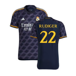 2023-2024 Real Madrid Authentic Away Shirt (Rudiger 22)