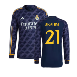 2023-2024 Real Madrid Authentic Long Sleeve Away Shirt (Brahim 21) 2023-2024 Real Madrid Authentic Long Sleeve Away Shirt (Brahim 21)