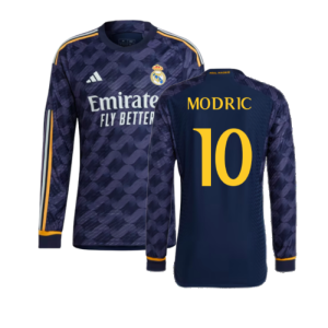 2023-2024 Real Madrid Authentic Long Sleeve Away Shirt (Modric 10) 2023-2024 Real Madrid Authentic Long Sleeve Away Shirt (Modric 10)