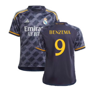 2023-2024 Real Madrid Away Shirt (Kids) (Benzema 9)