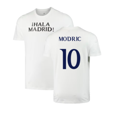 2023-2024 Real Madrid DNA Graphic Tee (White) (Modric 10)