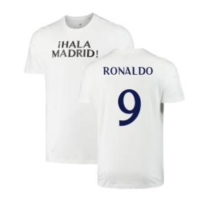 2023-2024 Real Madrid DNA Graphic Tee (White) (Ronaldo 9)