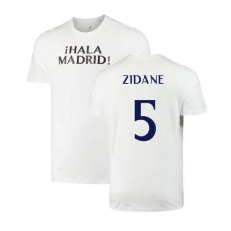 2023-2024 Real Madrid DNA Graphic Tee (White) (Zidane 5)