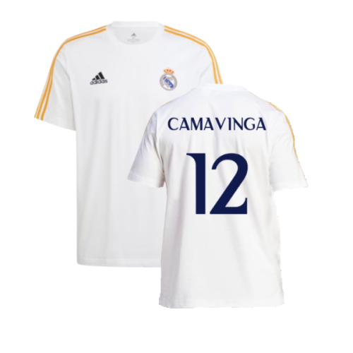 2023-2024 Real Madrid DNA Tee (White) (Camavinga 12)