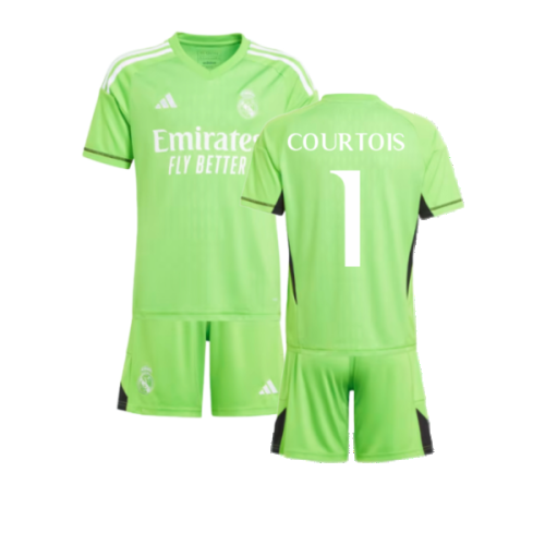 2023-2024 Real Madrid Home Goalkeeper Youth Kit (COURTOIS 1)