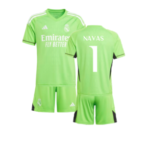 2023-2024 Real Madrid Home Goalkeeper Youth Kit (NAVAS 1)