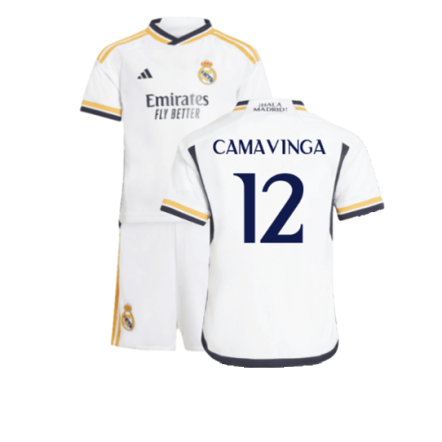 2023-2024 Real Madrid Home Mini Kit (Camavinga 12)